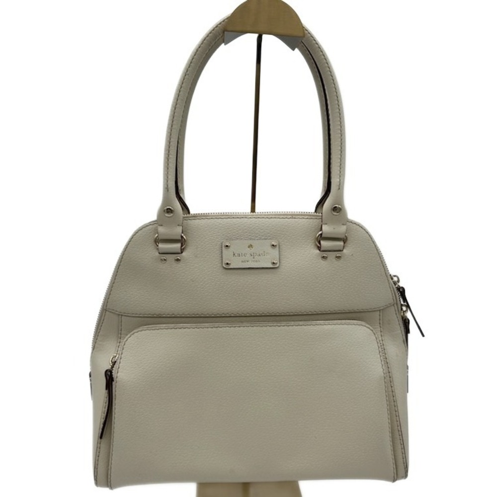 Kate Spade New York Satchel Handbag Leather Top Handle Shoulder Bag Ivory